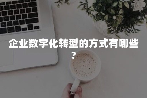 企业数字化转型的方式有哪些?