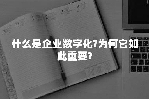 什么是企业数字化?为何它如此重要?