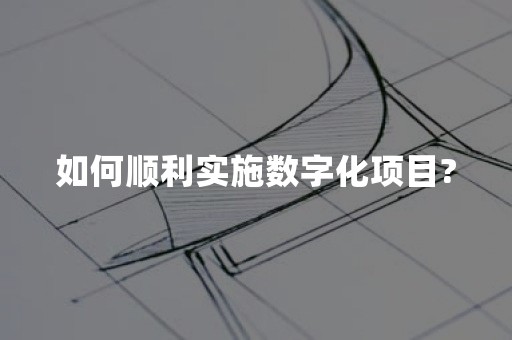 如何顺利实施数字化项目?